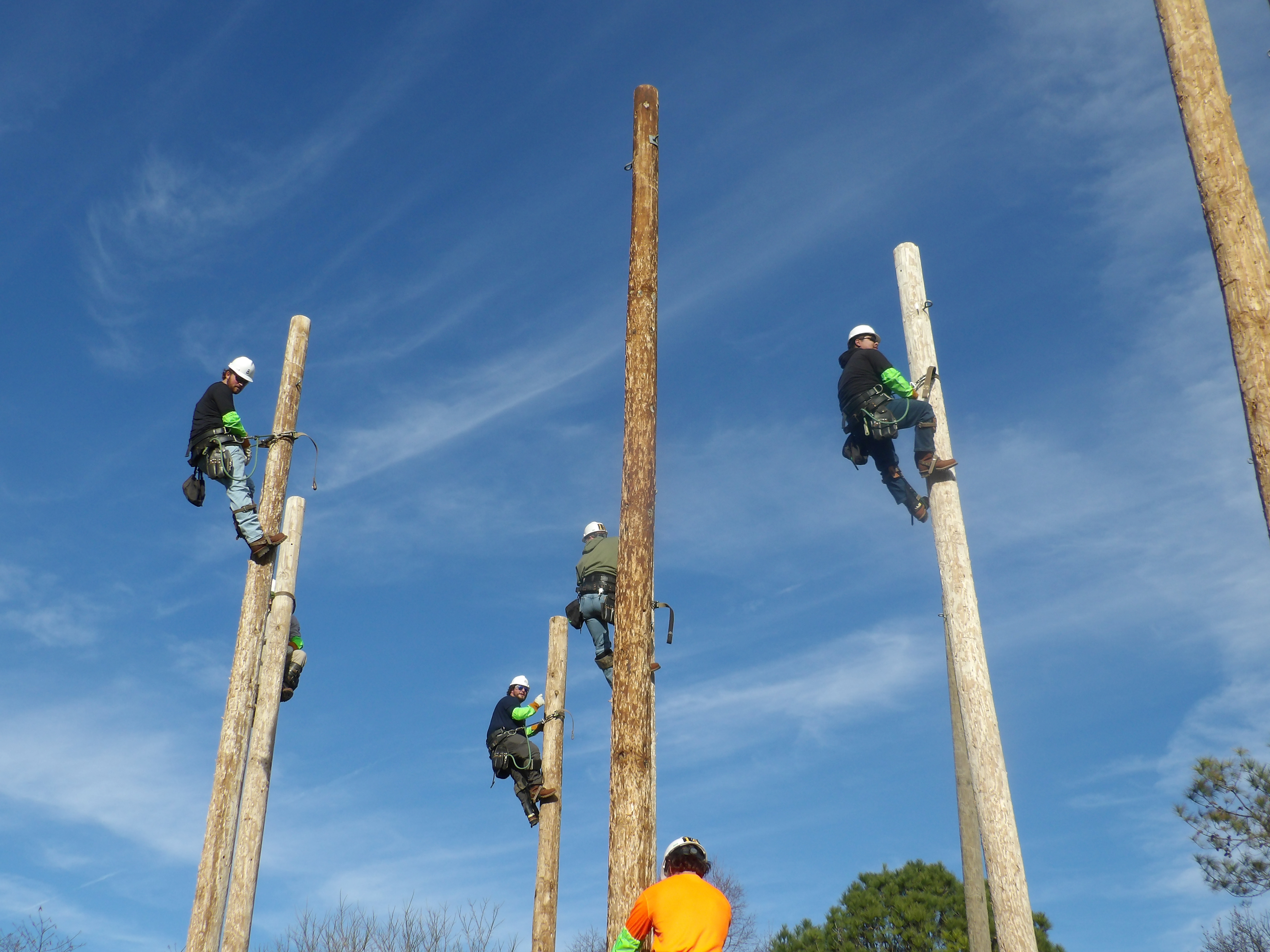 Lawson State Lineworker Training Program students receive hands-on utility training