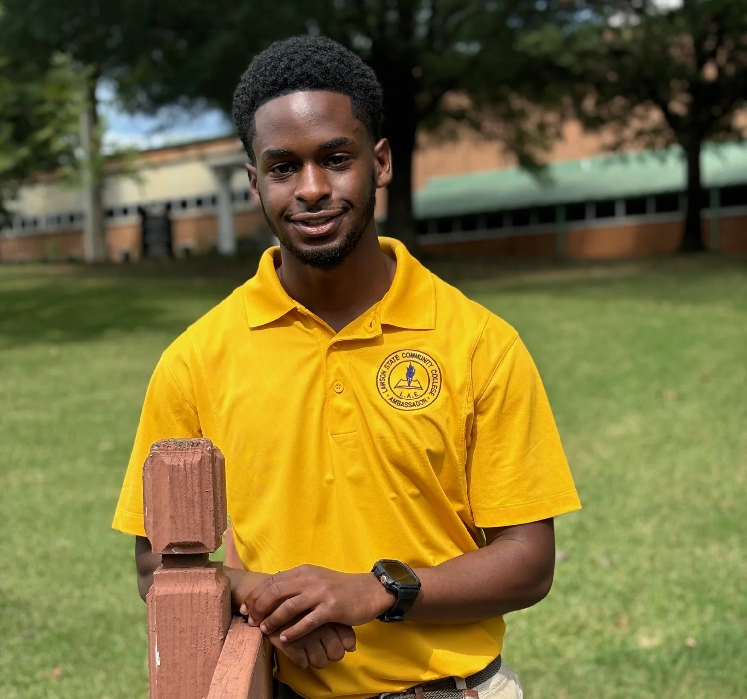 Daniel standing on the grass