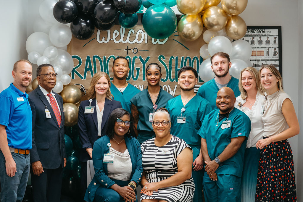 Lawson State and UAB Medicine leaders with the first Medical Radiologic Technology cohort at UAB Hospital in Birmingham