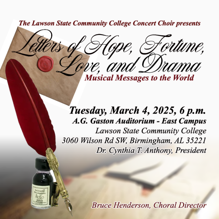 Letters of hope flier with red wax and quill pen