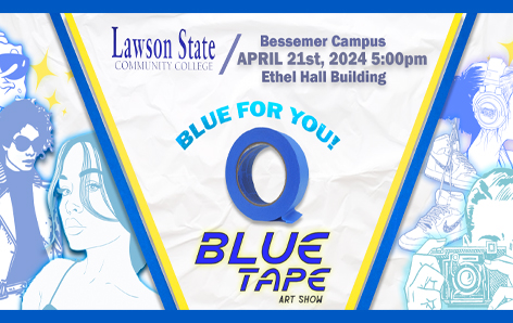 Lawson State art students host The Blue Tape Art Show